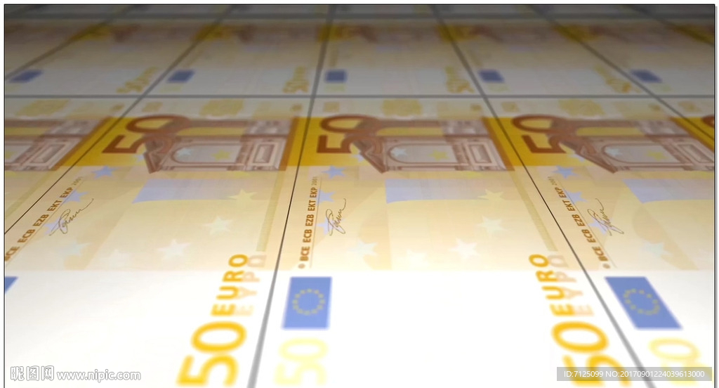 欧元钞票印版