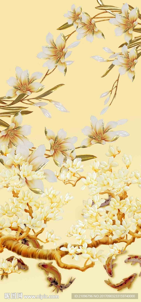 彩雕玄关背景墙