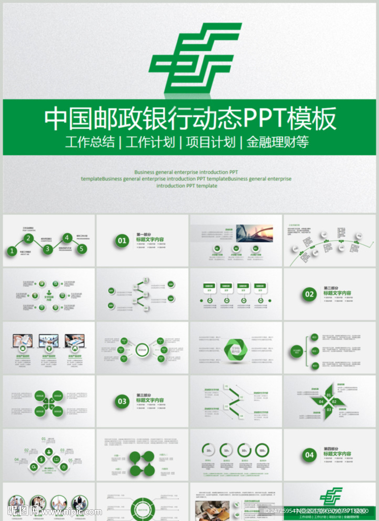 中国邮政银行工作总结报告PPT