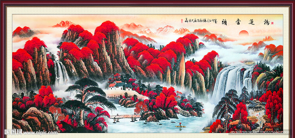 鸿运当头国画