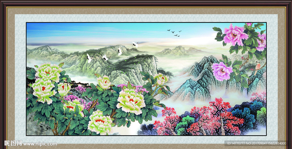 国画牡丹