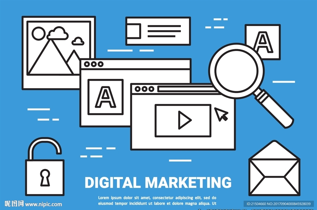 精致矢量工作邮件图标