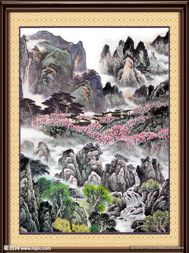 竖幅国画