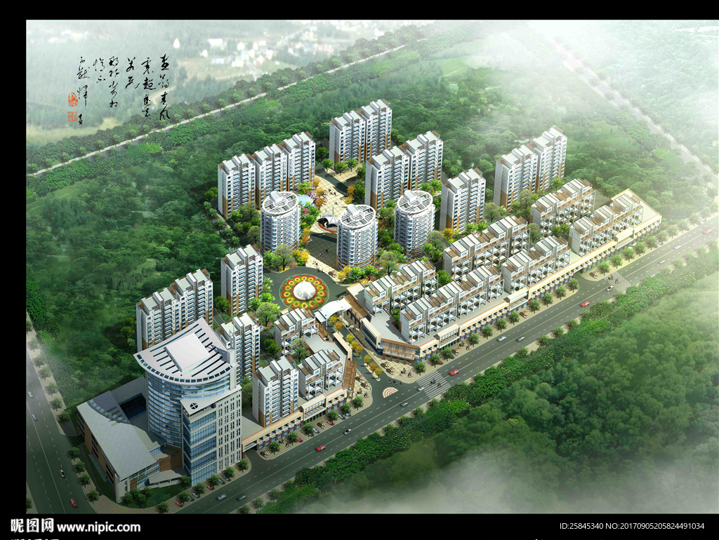 鸟瞰建筑规划图