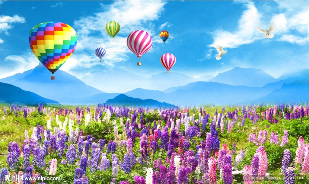 蓝天白云风景图