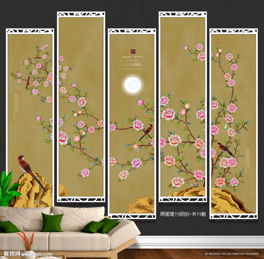 新中式 工笔花鸟画 唯美新风格