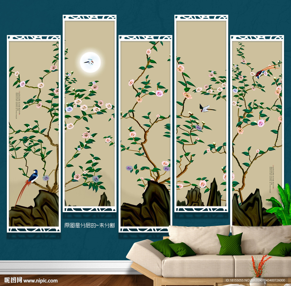 新中式 工笔花鸟画 唯美新风格