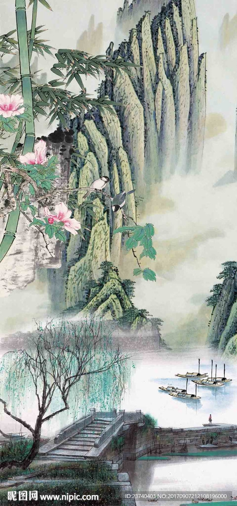 国画山水玄关