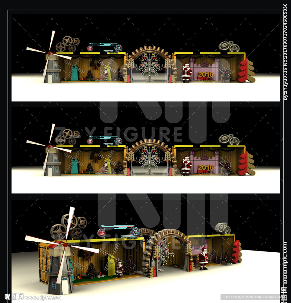 集装箱圣诞包装