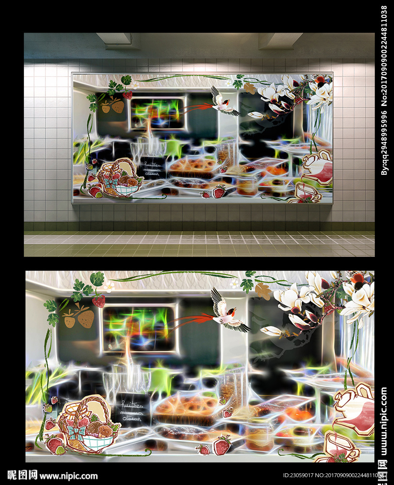 餐厅饭店美食背景墙