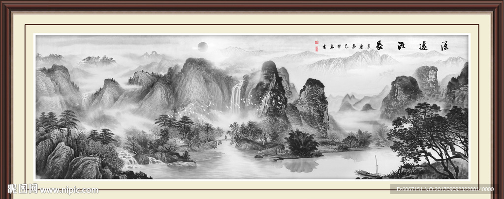 山水水墨画