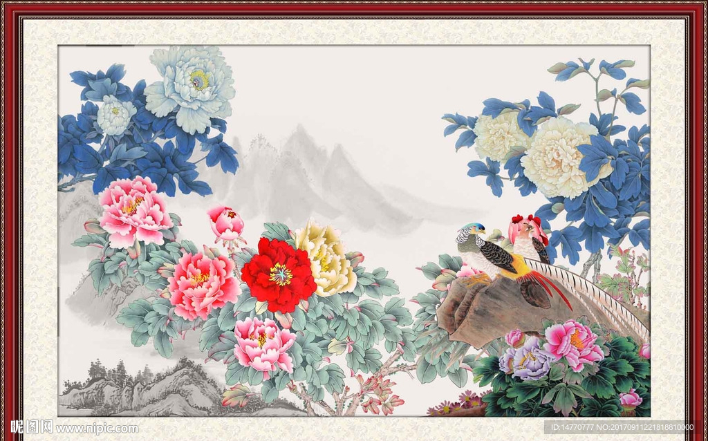 国画牡丹
