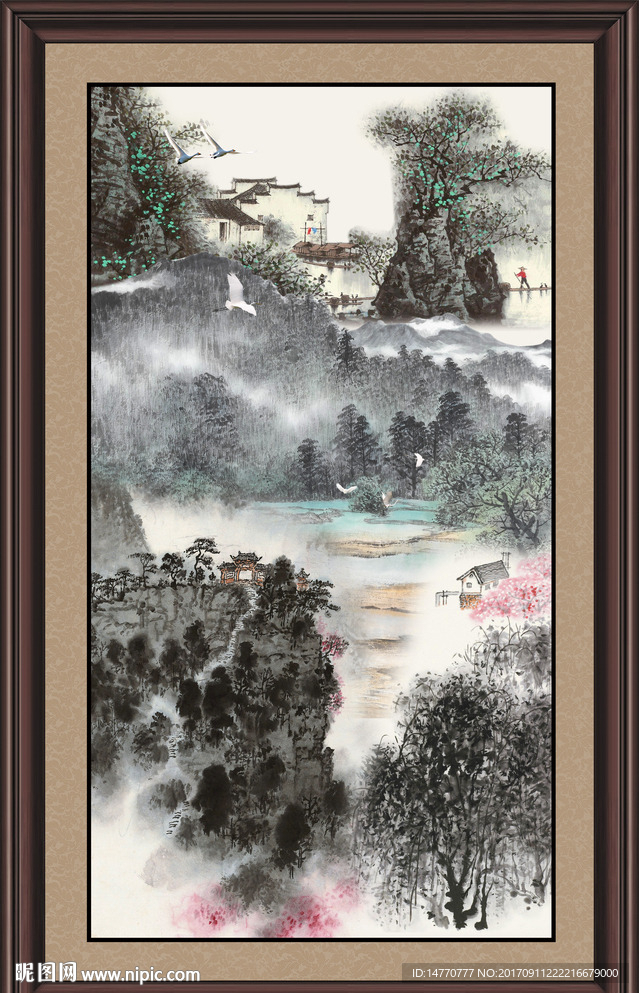 竖幅国画