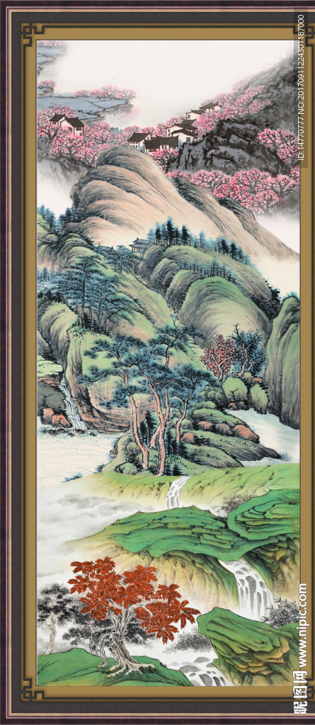 竖幅国画