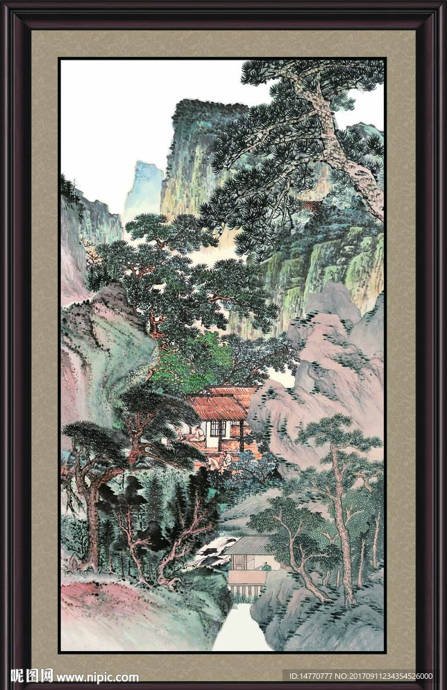 竖幅国画