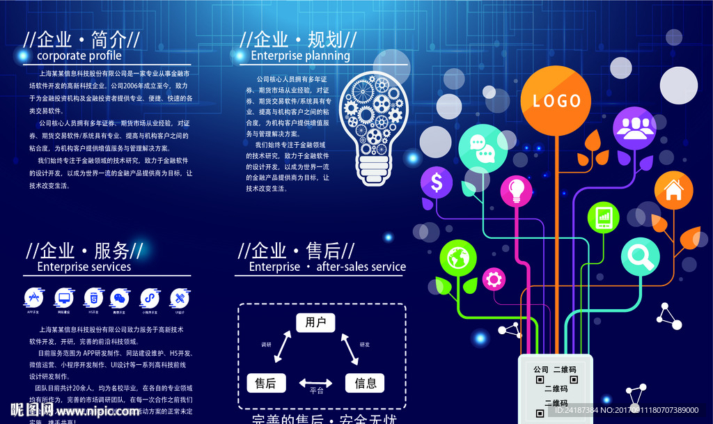 科技公司企业科技文化背景墙