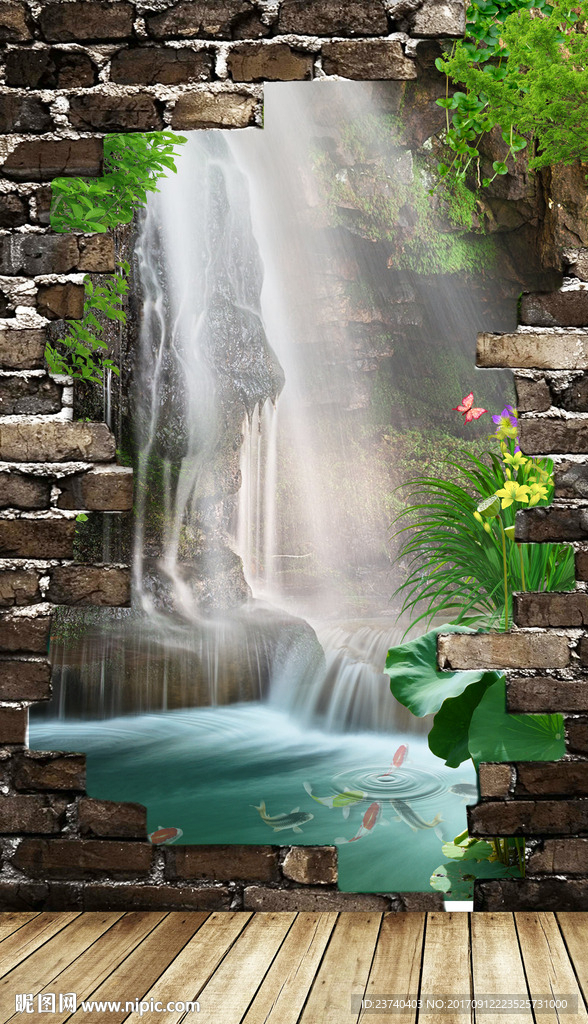 山水风景玄关