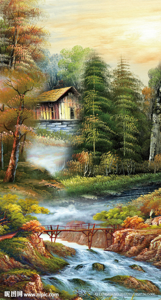 油画风景玄关