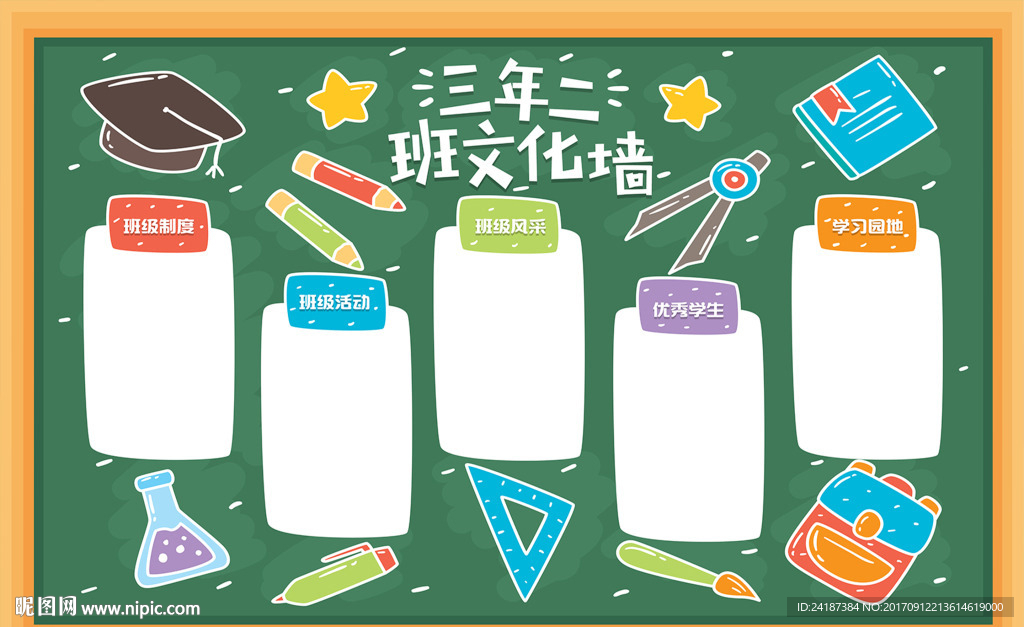 校园小学班级文化墙展板