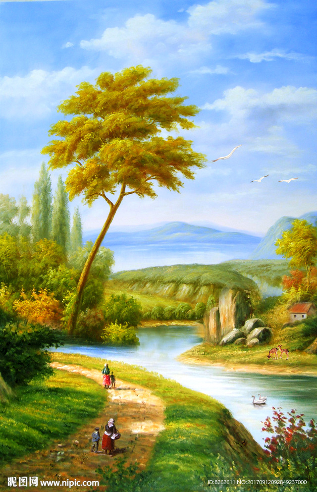 乡村油画