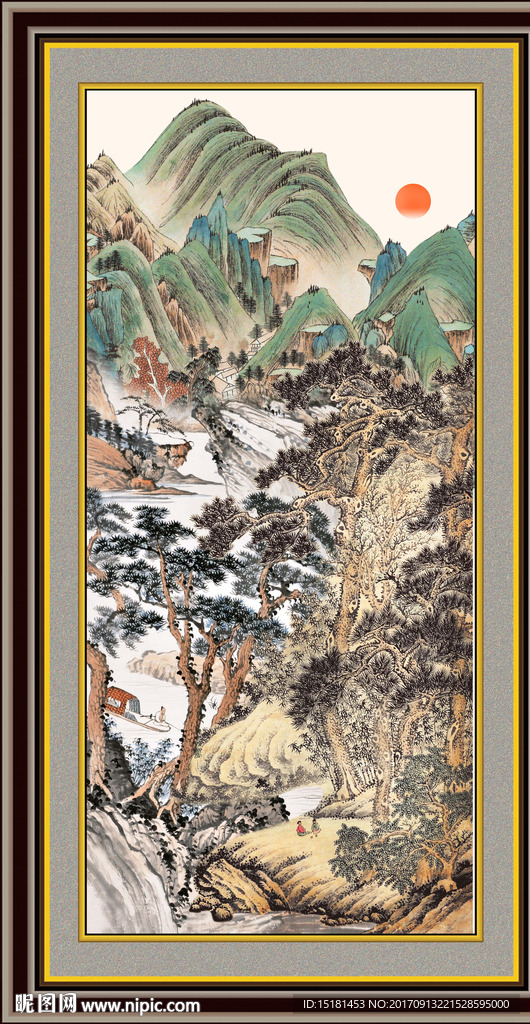竖幅国画