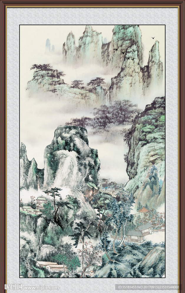竖幅国画