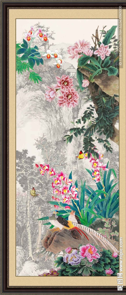 国画兰花 花开富贵