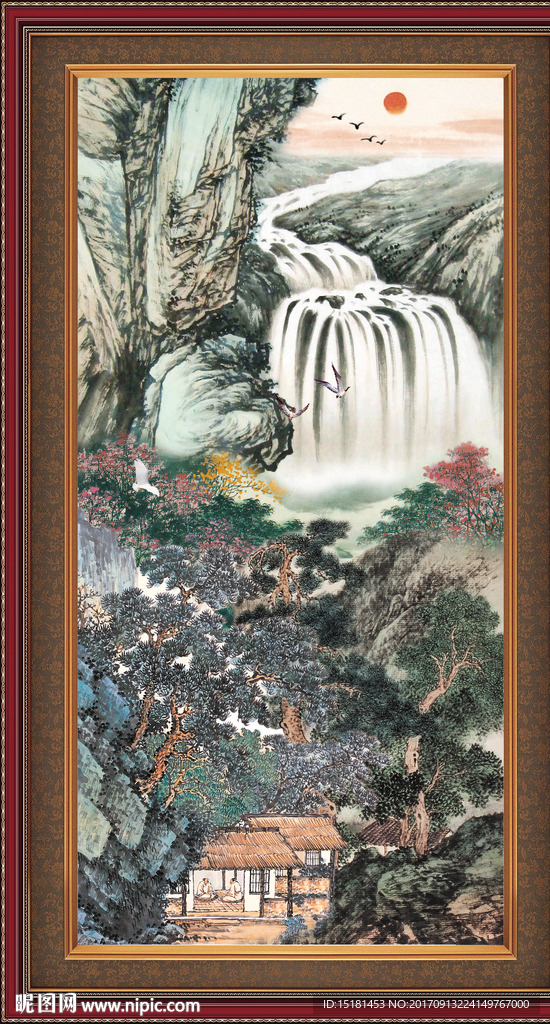 竖幅国画