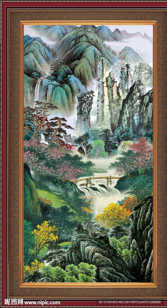 竖幅国画