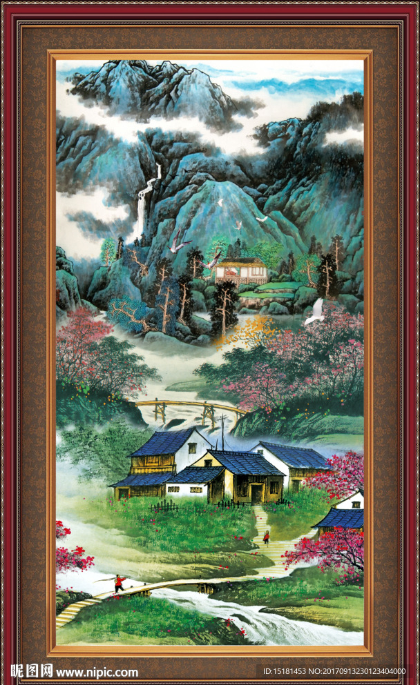 竖幅国画