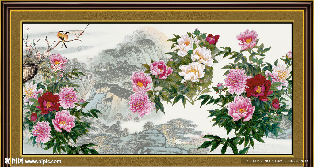 国画牡丹