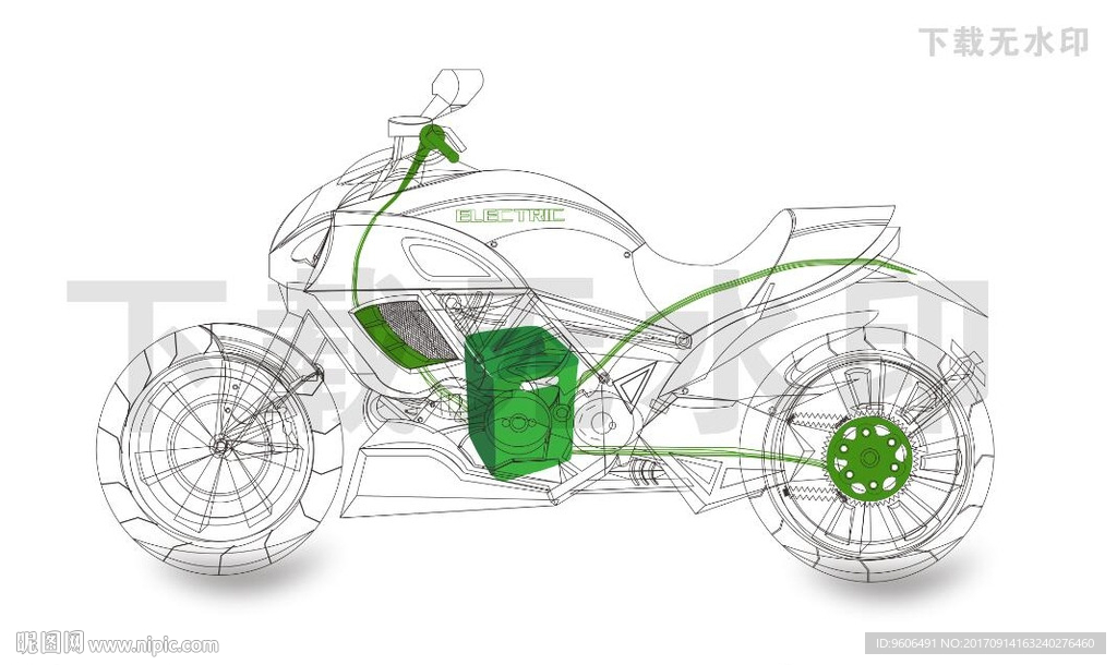 电动摩托车结构图