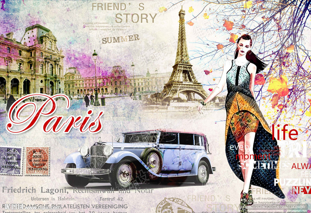 欧美风格装饰画