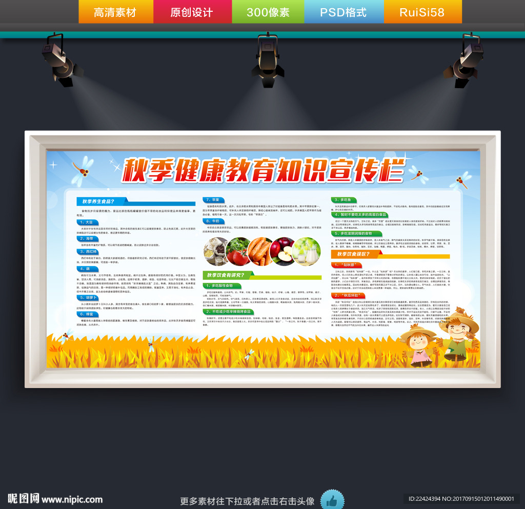 秋季健康宣传栏