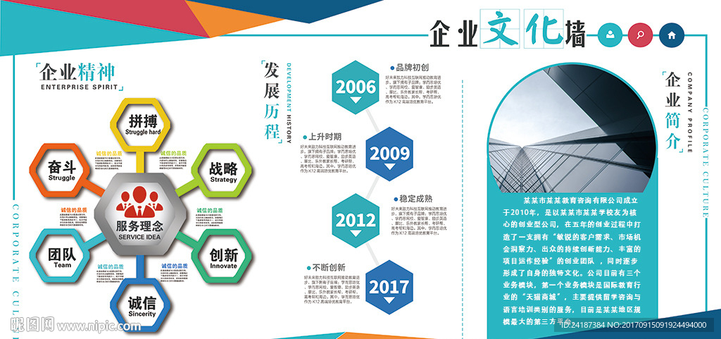 简约大气通用企业文化员工天地展