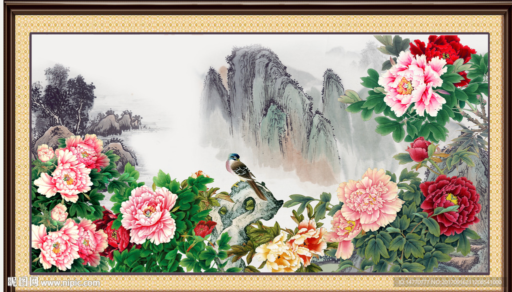 国画牡丹