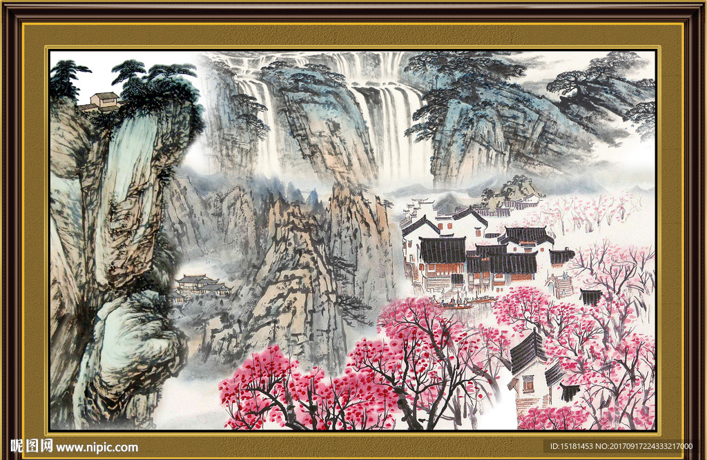竖幅国画