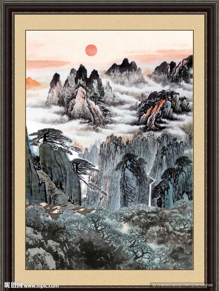 竖幅国画