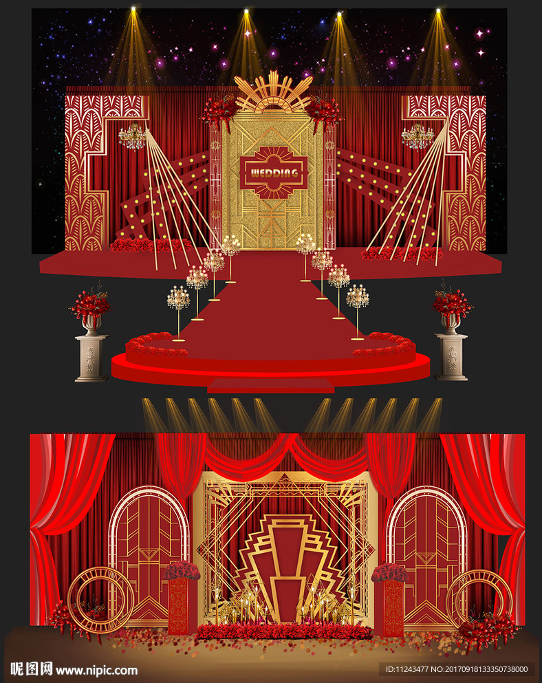 红色婚礼   盖茨比婚礼