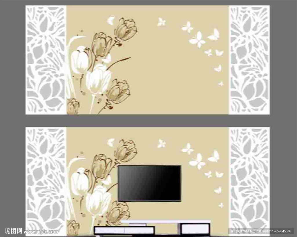 郁金香电视背景