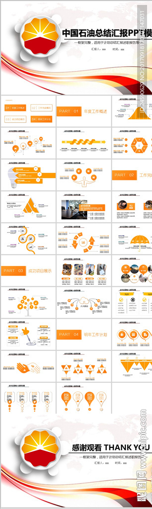 中国石油公司工作总结计划PPT