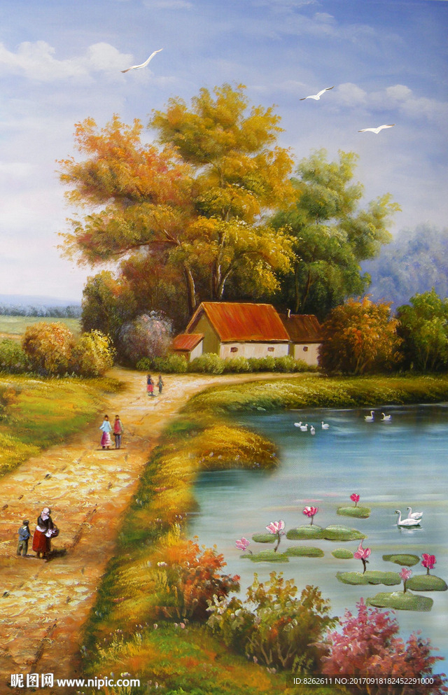 乡村油画