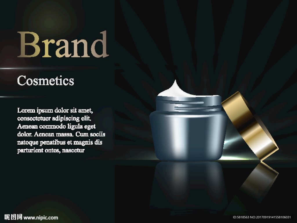 美白霜海报矢量