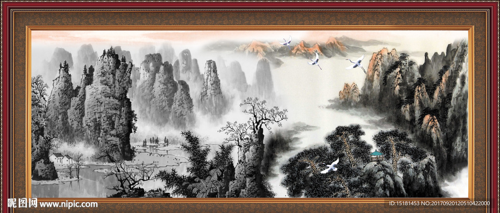 国画水墨山水