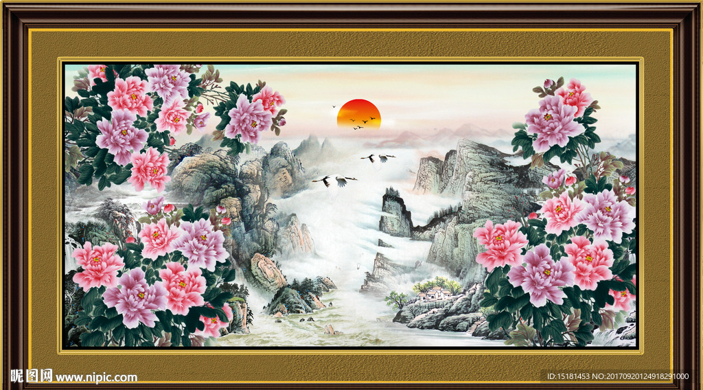 国画牡丹