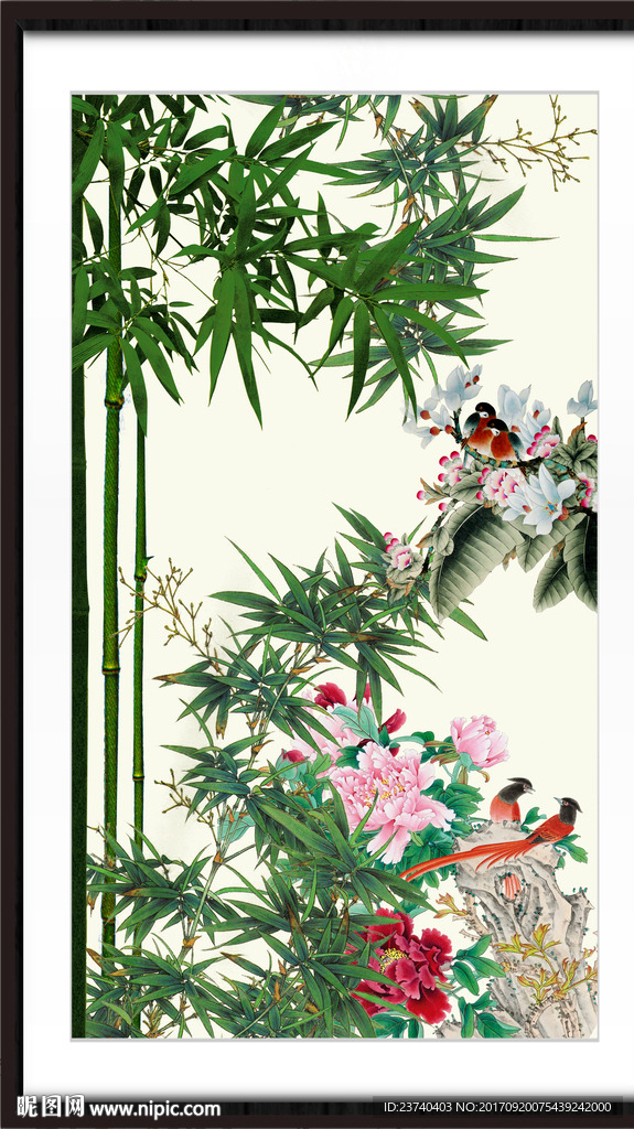 花鸟竹子