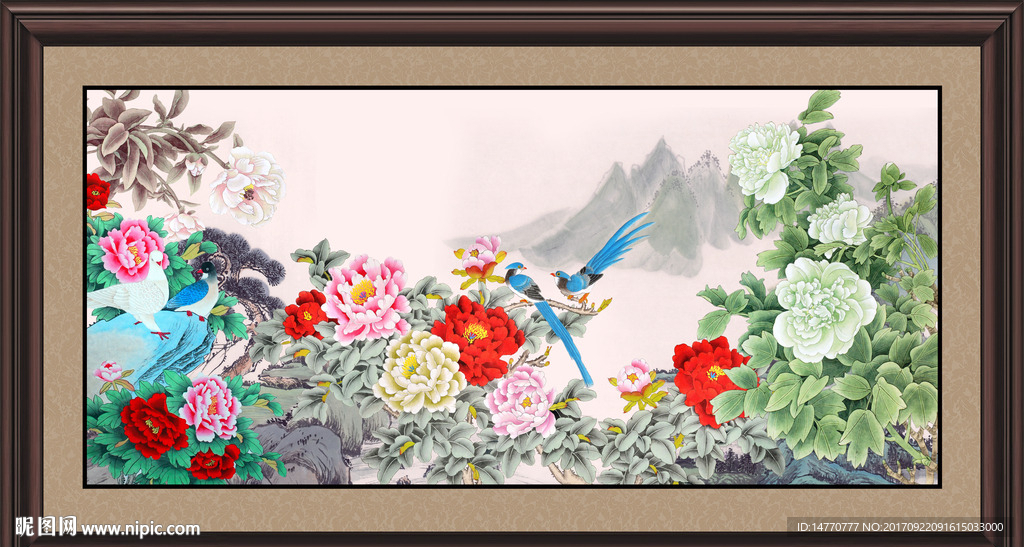 国画牡丹