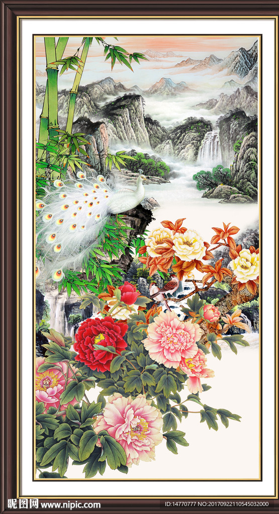 国画孔雀