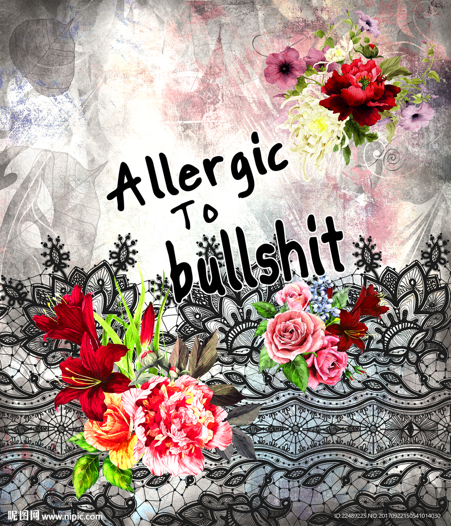 复古蕾丝背景花