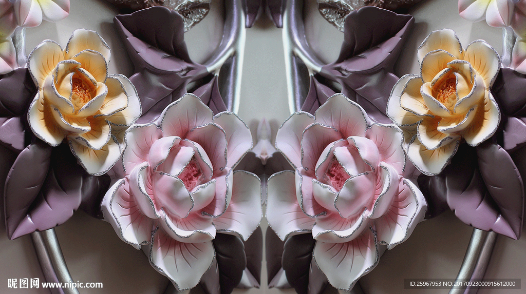 花卉浮雕装饰画